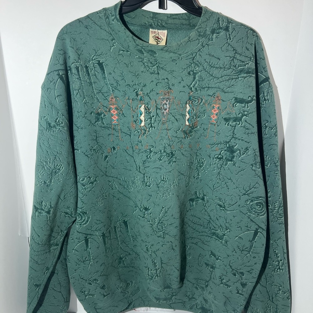 Vintage prairie mountain Arizona crewneck sweater size large